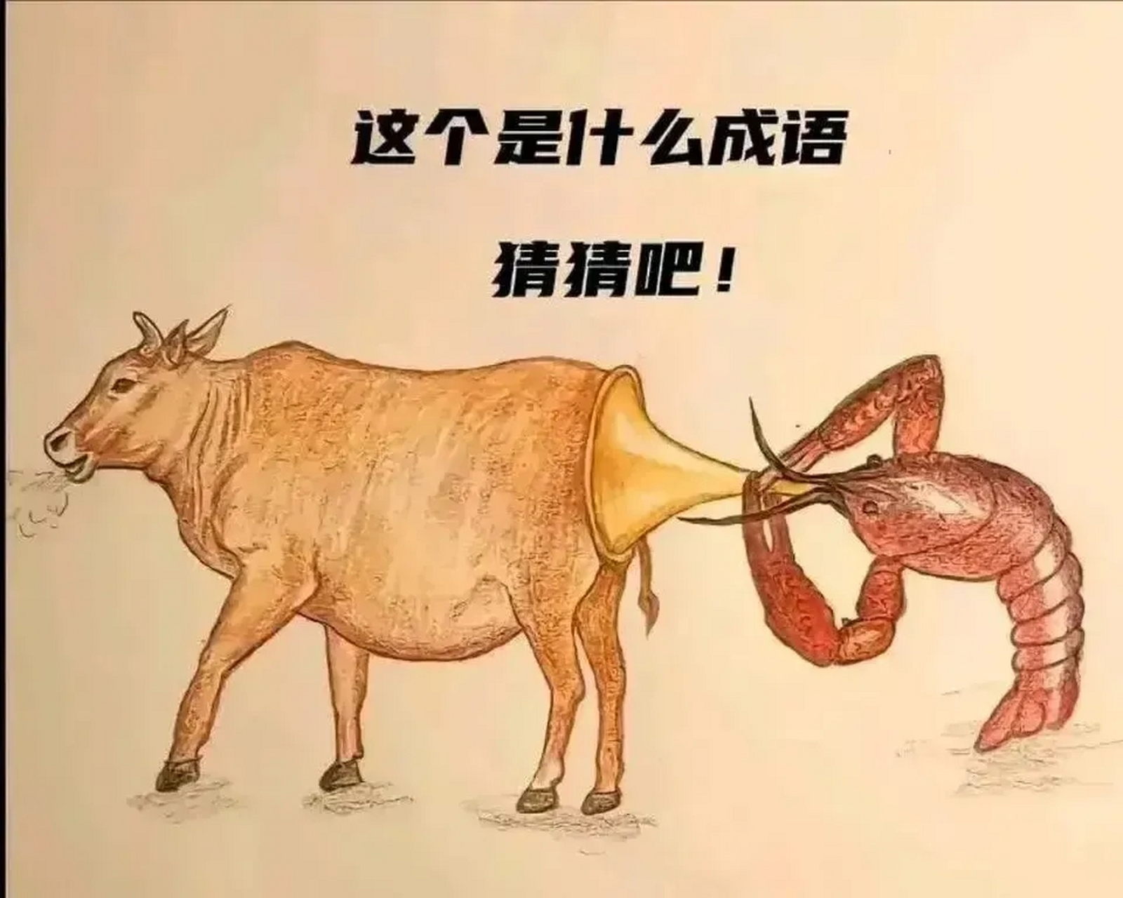 看图说话[呲牙],这张图能让你想到那个成语?#搞笑