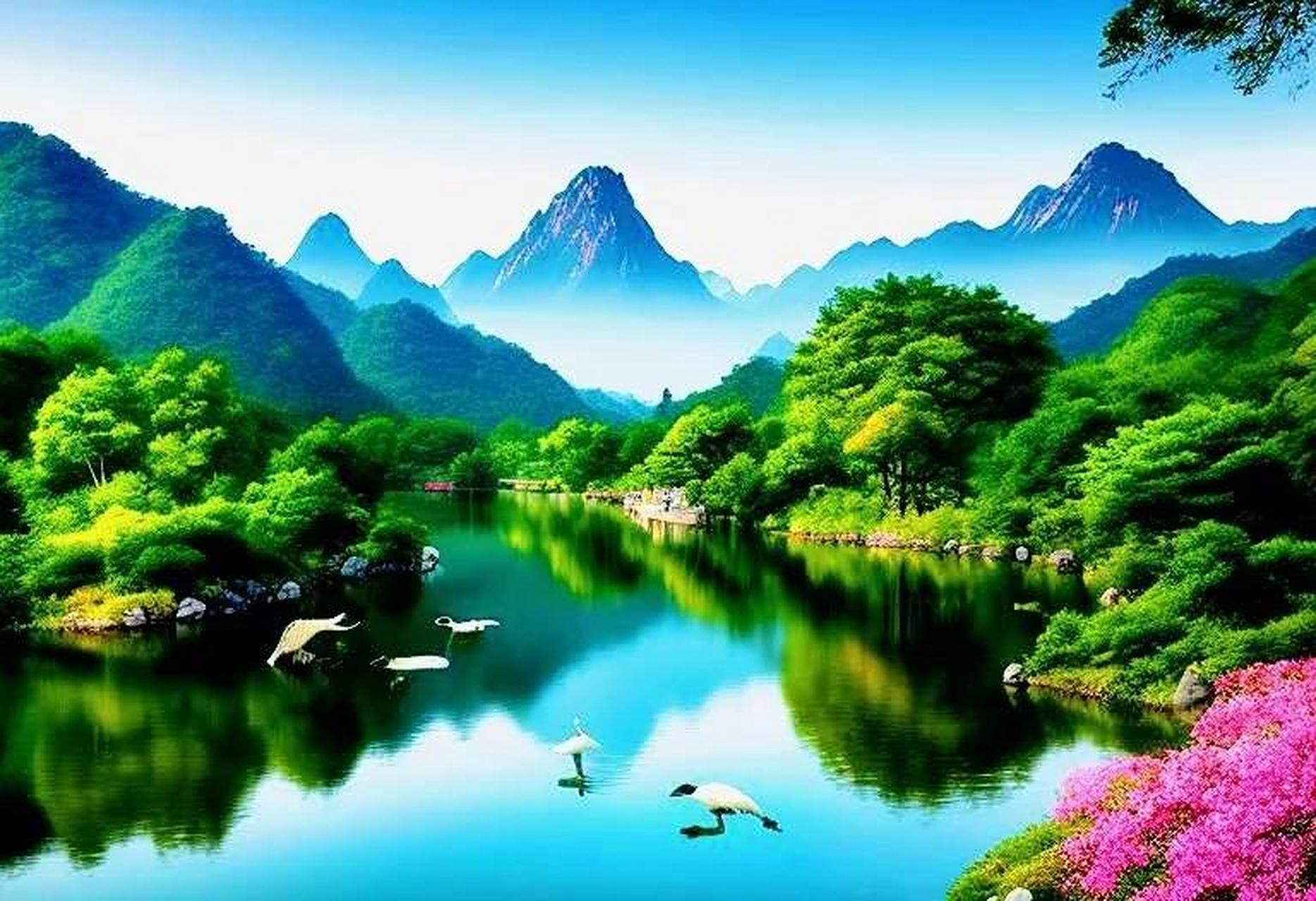 美丽的江南水乡…  江南山水 , 有着一种富有魅力的自然美,令人感到心