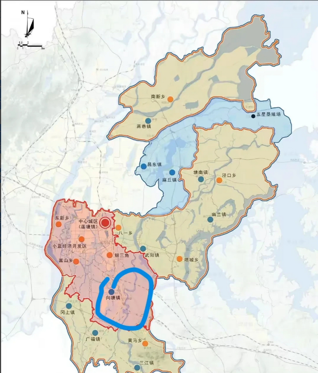 南昌县向塘镇地处赣抚平原腹地,坐拥江南最大货运编组站—向西编组站