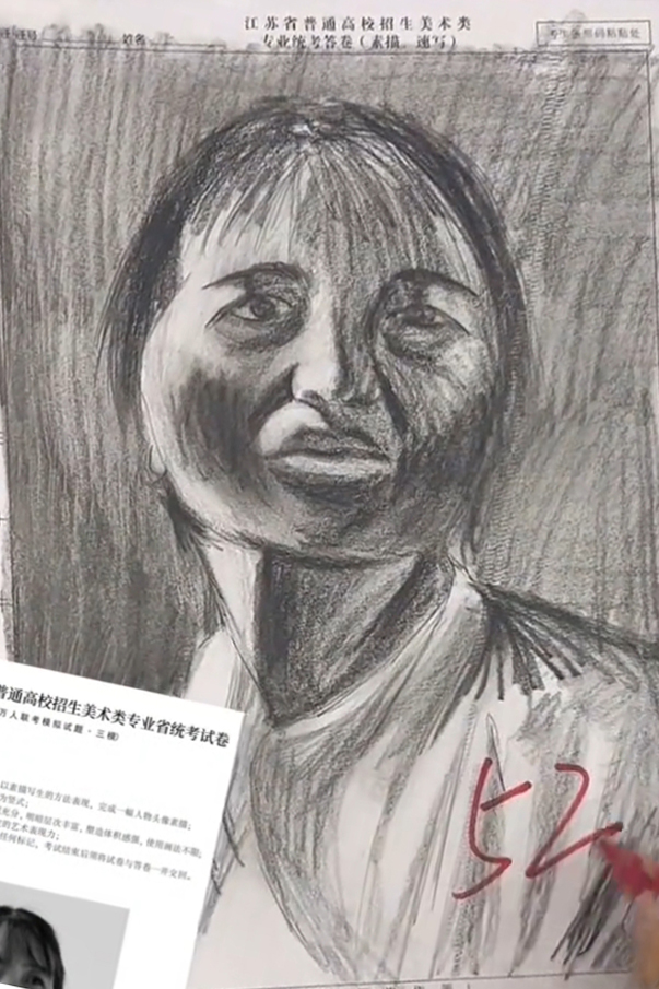 2024届江苏美术模考搞笑素描试卷