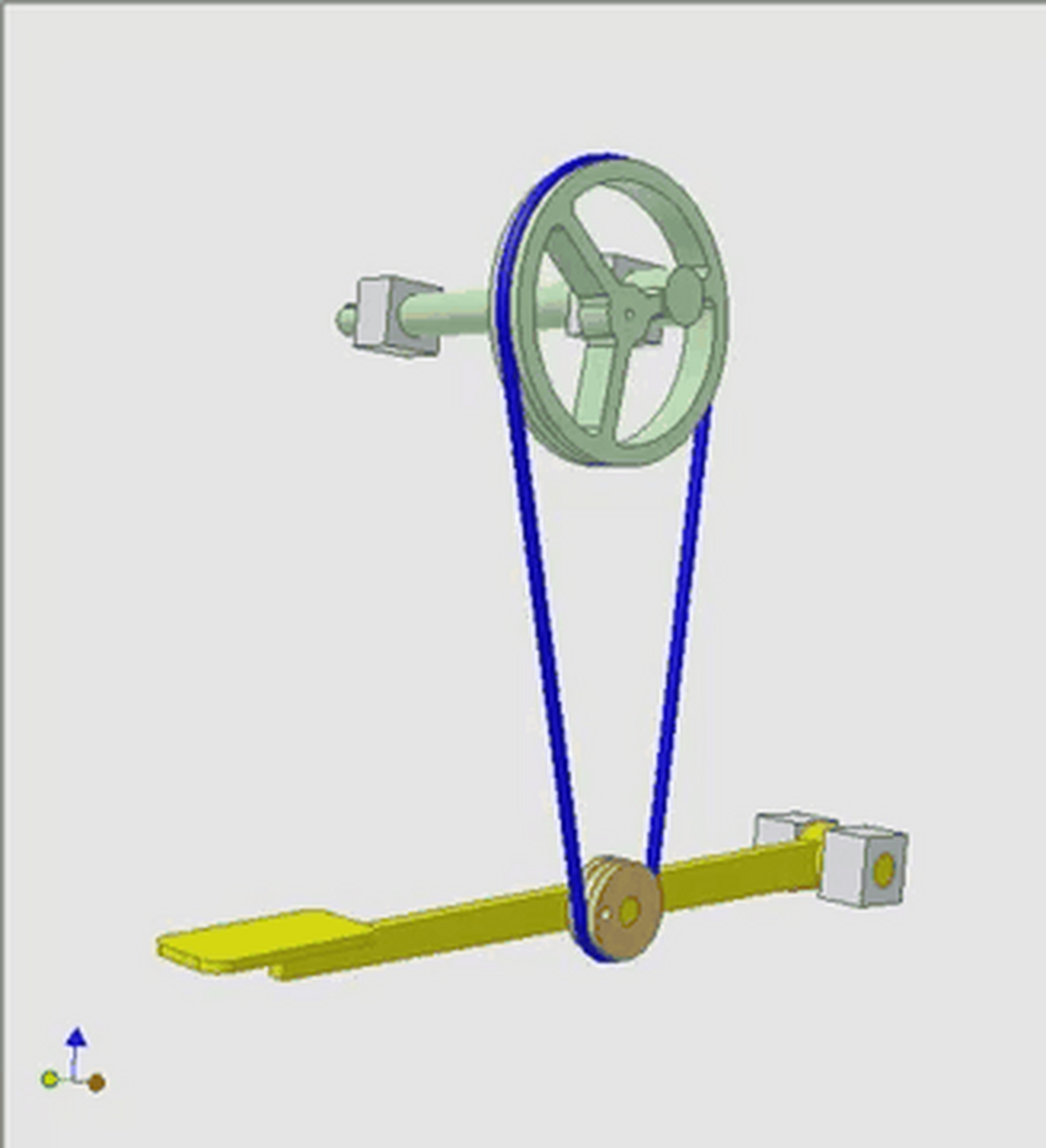 皮带传动机构,踏板转旋转运动