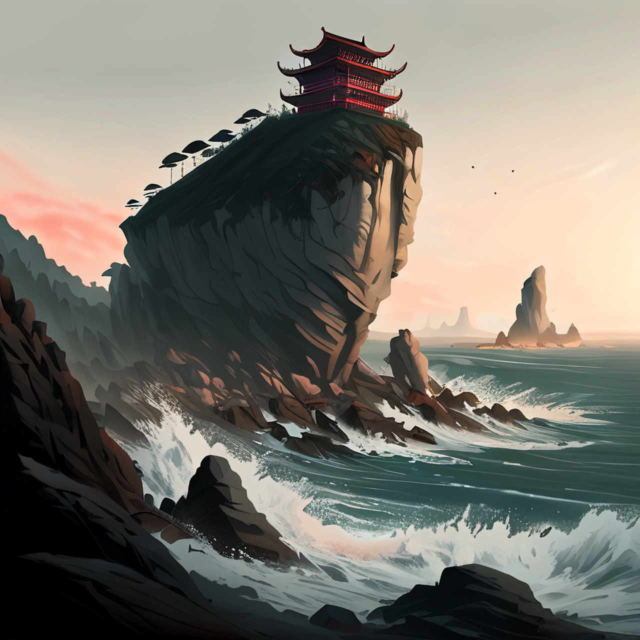 百度ai绘图黑科技#骨峭情高彼岸人,一杯长泛海为津.