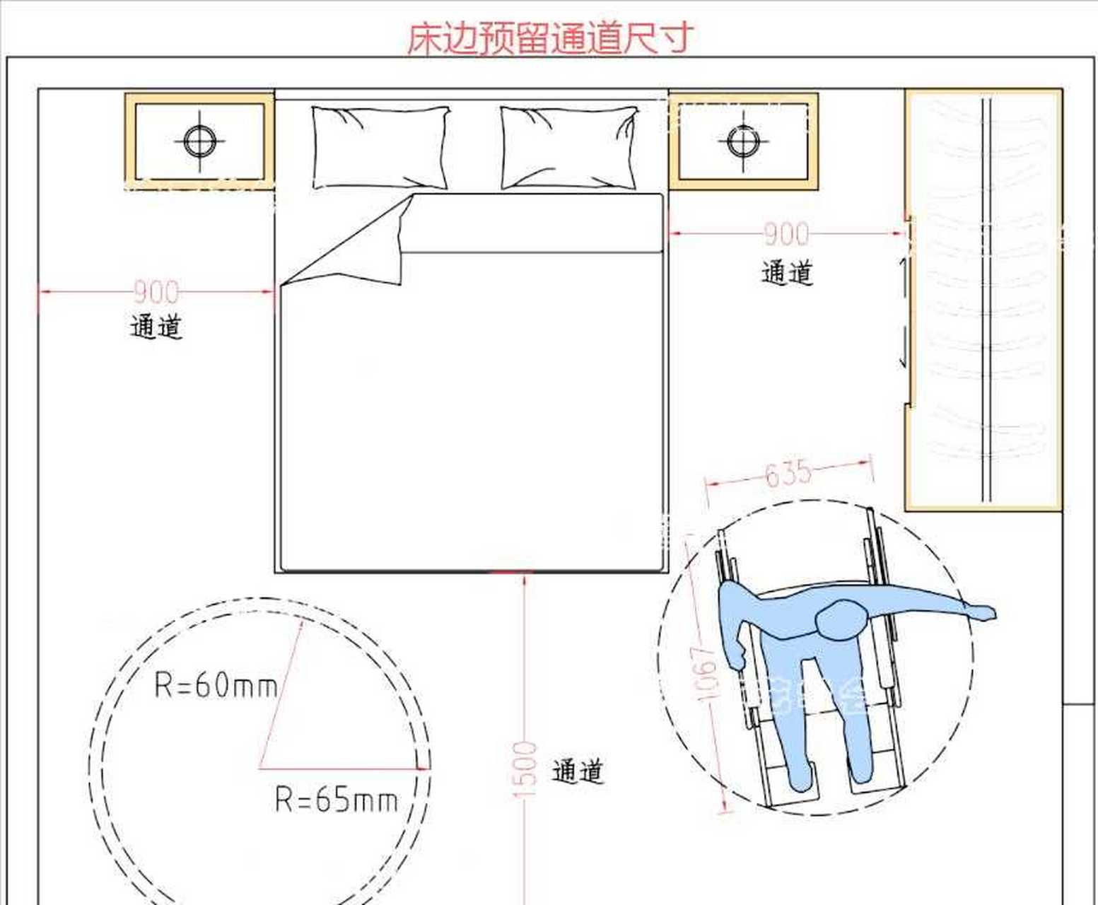 无障碍卧室尺寸