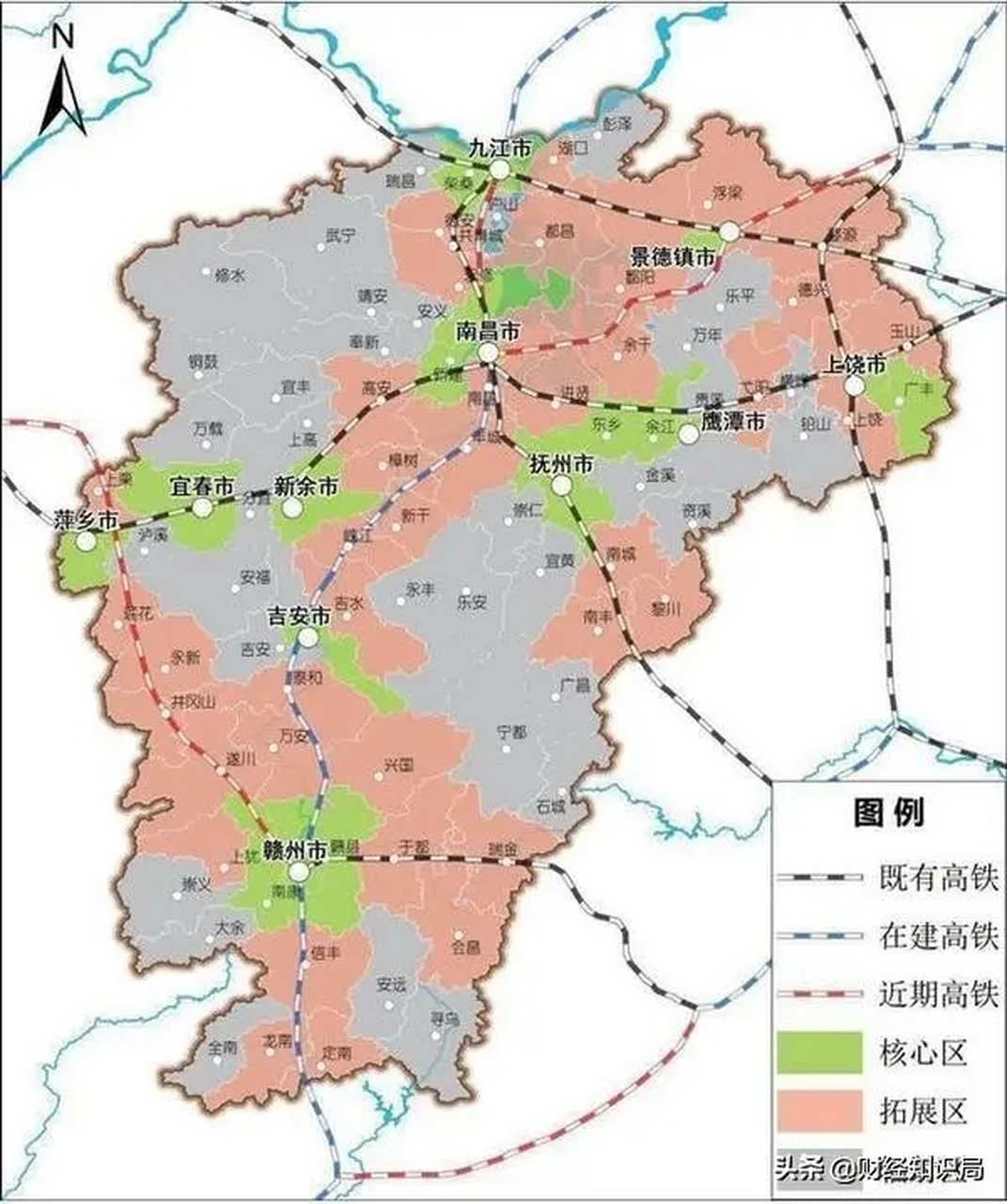 最新江西铁路规划图,上饶 九江成为赢家 最新江西铁路规划图,上饶