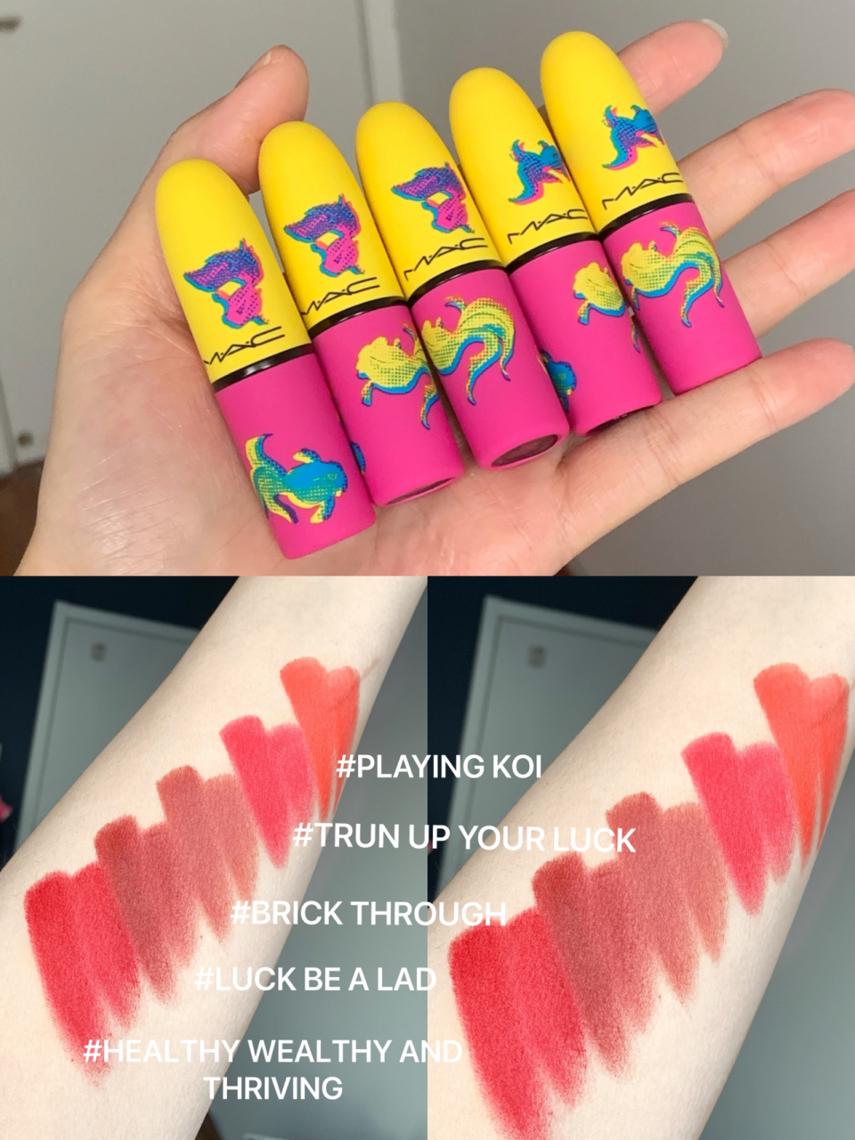 锦鲤口红|mac新年限定波普开运尤雾弹试色 #潮新生报到##潮级玩家