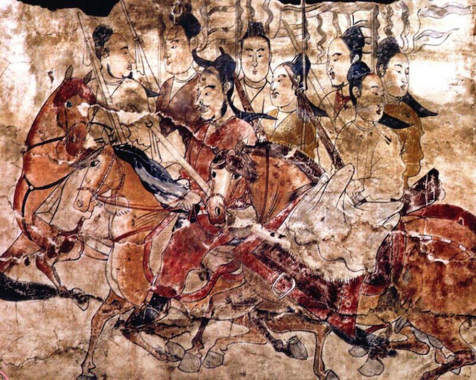 娄睿墓壁画气势磅礴 技艺精妙,代表了北朝绘画的最高水平.