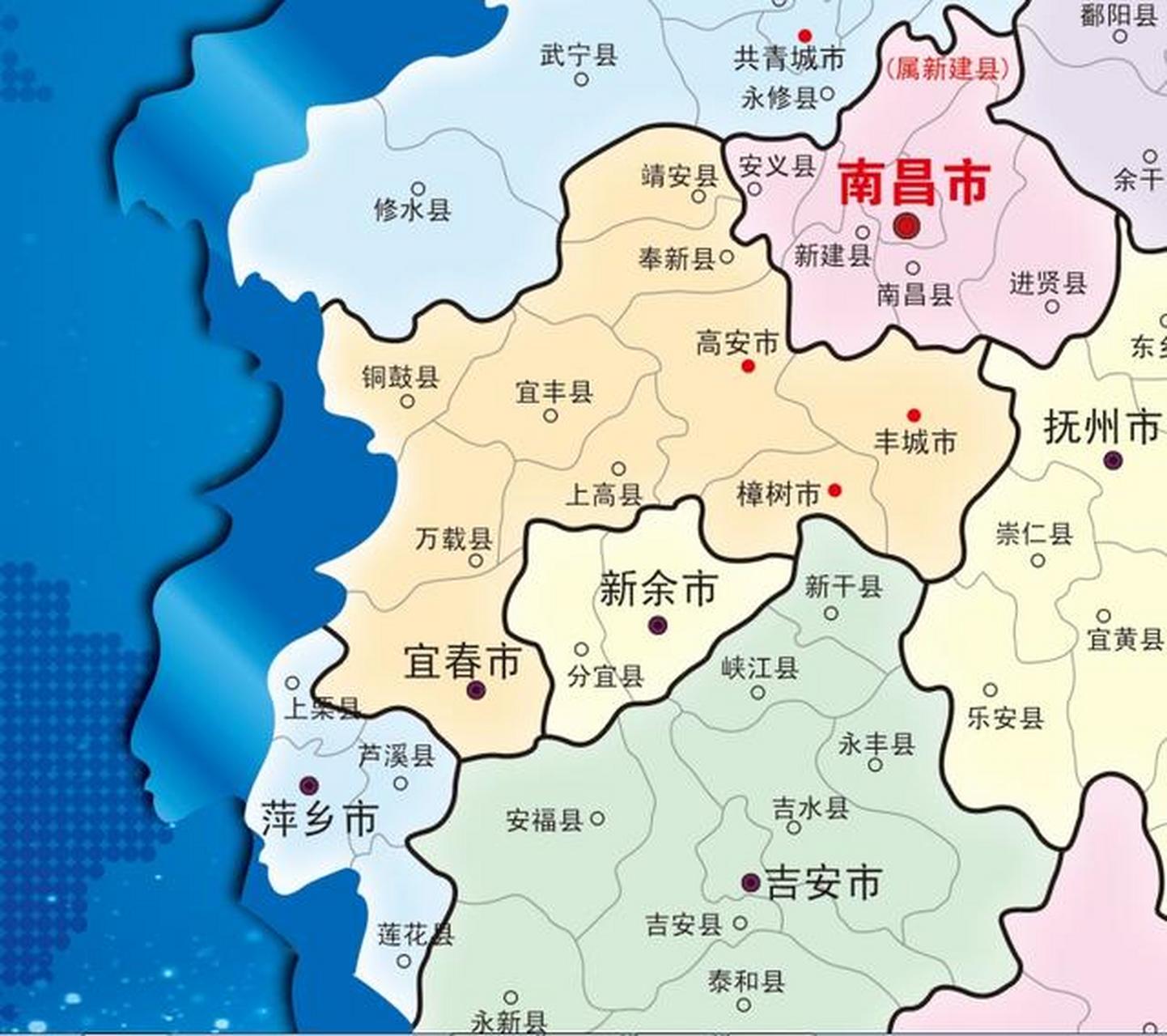 丰城市街道划分地图图片