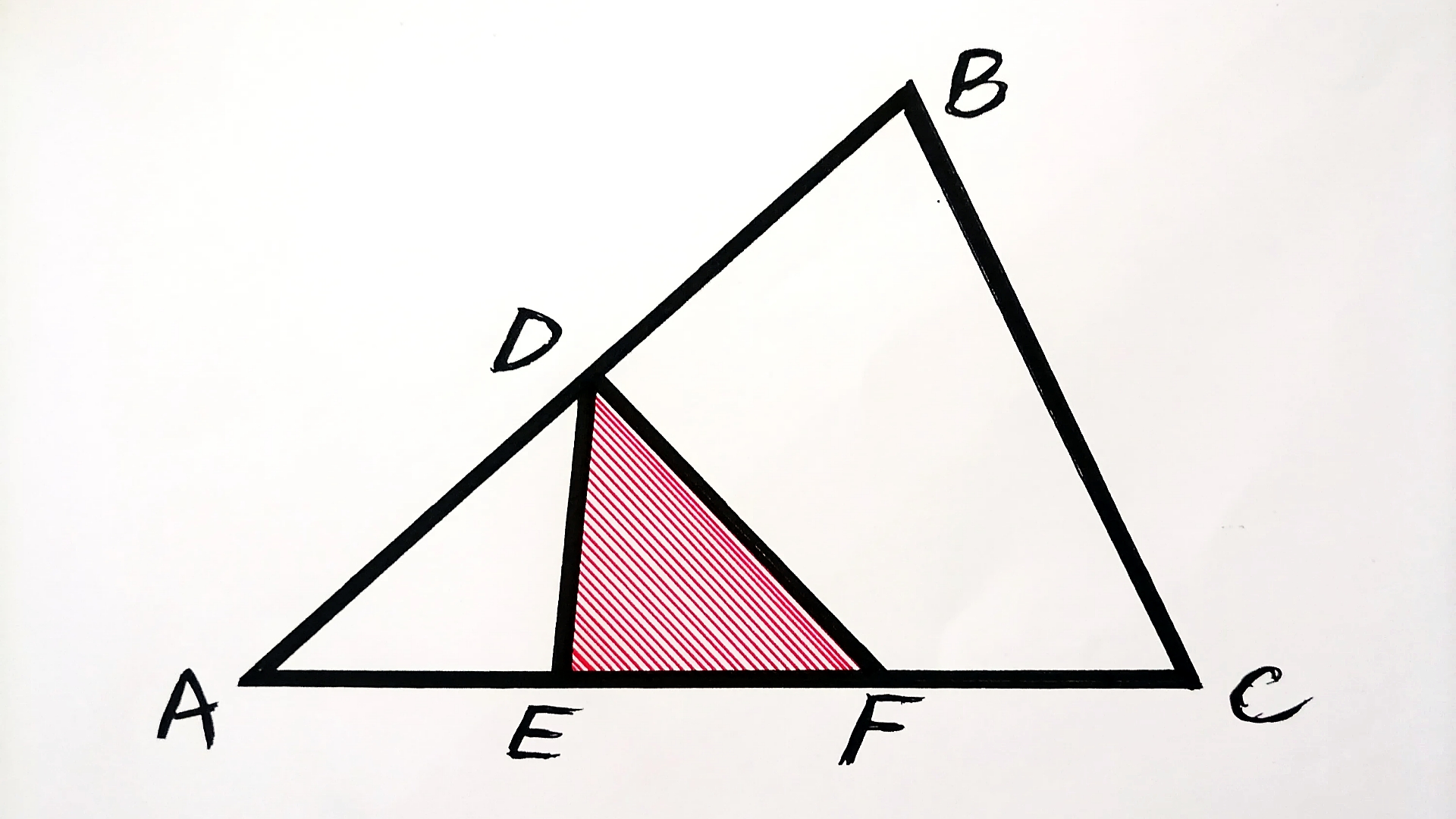 题目:如图,在△abc中,d是ab的中点,点e,f是ac的三等分点,连接de,df