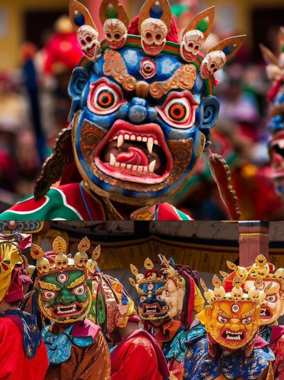 非遗传承傩面具  🔹国家级,省级非遗级别  🔹"傩文化"因祭祀神雀