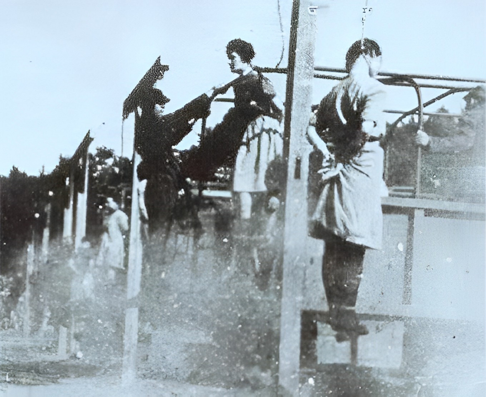 1945年一名德国妇女被绞死.