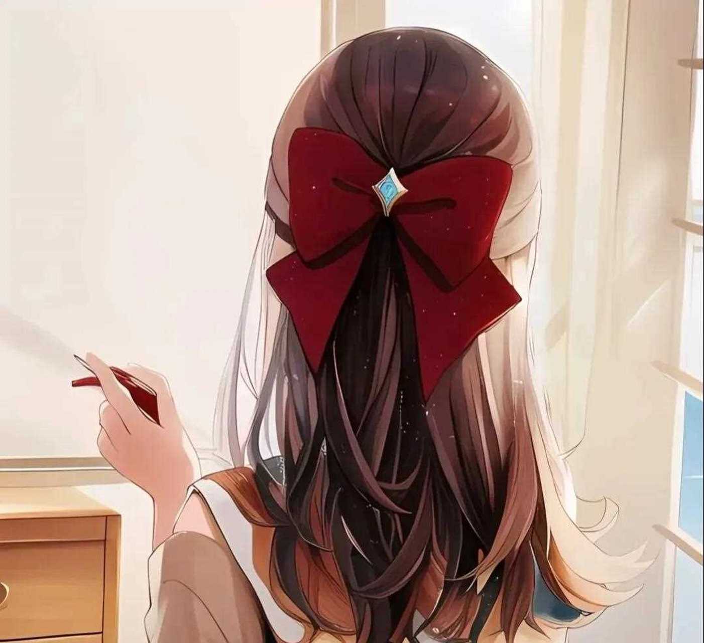 超美蝴蝶结女神背影