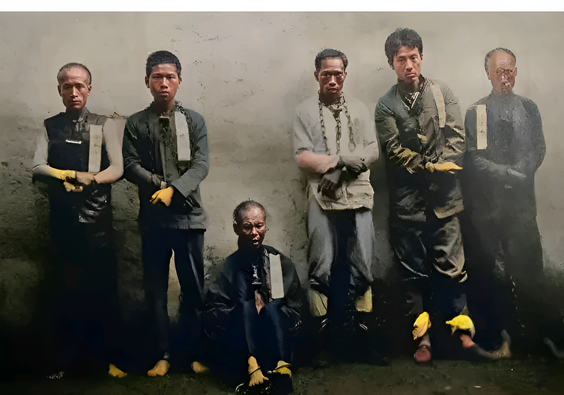 1911年4月,几名"黄花岗起义"战士被捕并被处决.