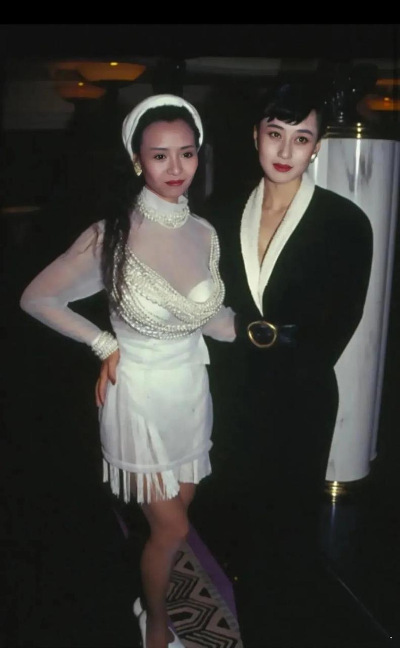 相比之下,叶子楣在利智的旁边显得非常平凡.