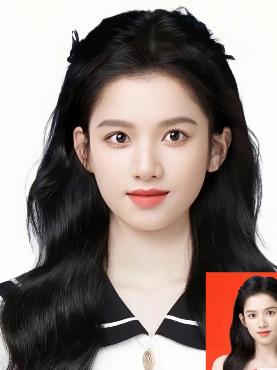 95花证件照  在娱乐圈中,有一位备受瞩目的95后女明星,她的证件照曾经