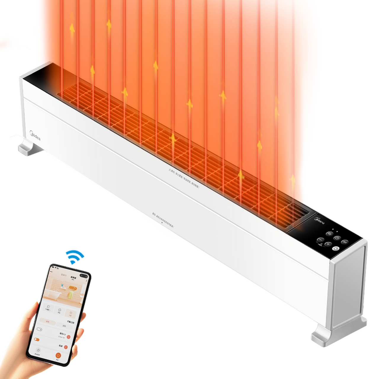 美的(midea)"超级单品"石墨烯取暖器/节能电暖器/电热器/wifi智能电