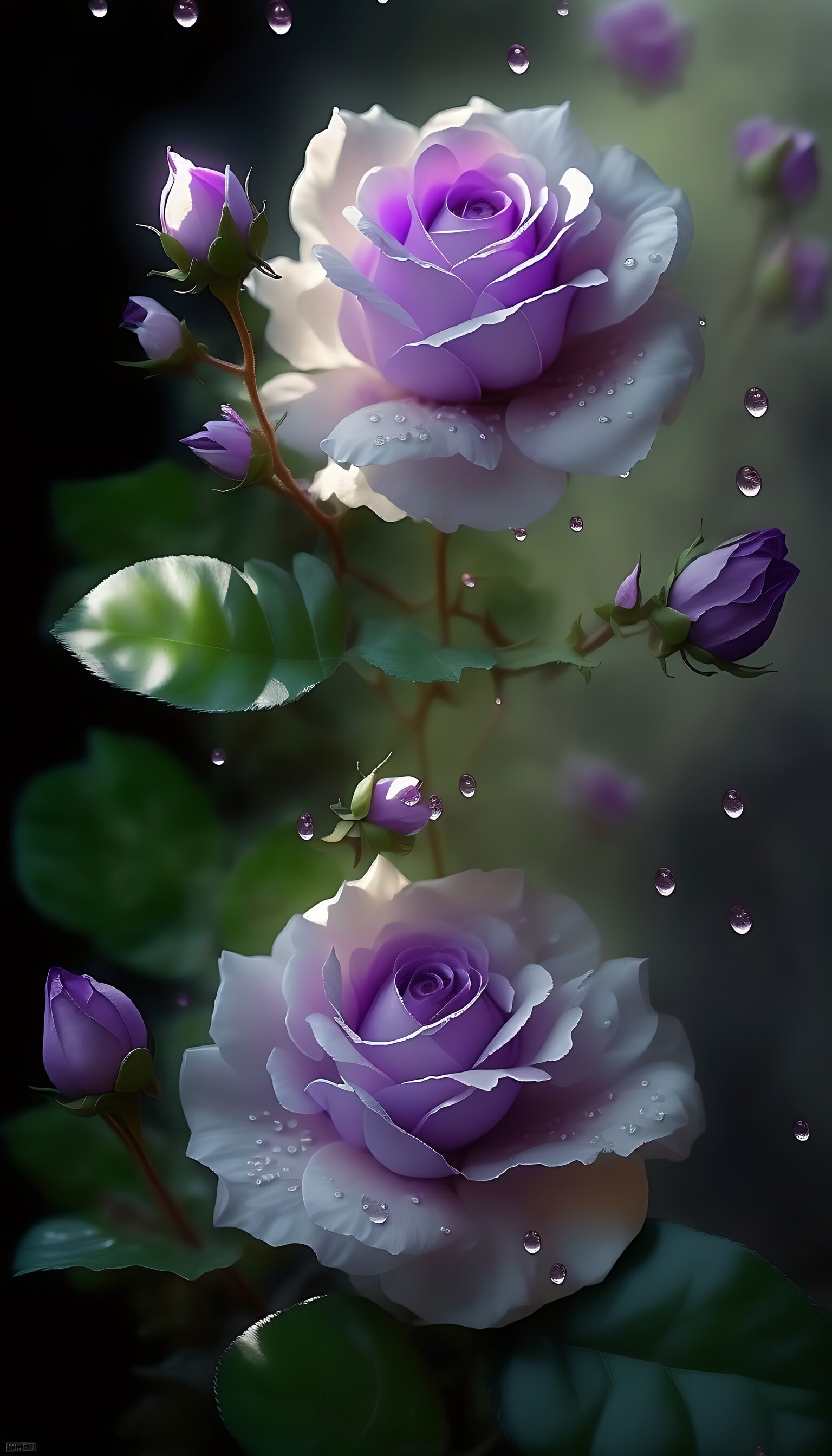 紫色的花瓣,婉约柔情, 白色的花芯,清纯无瑕