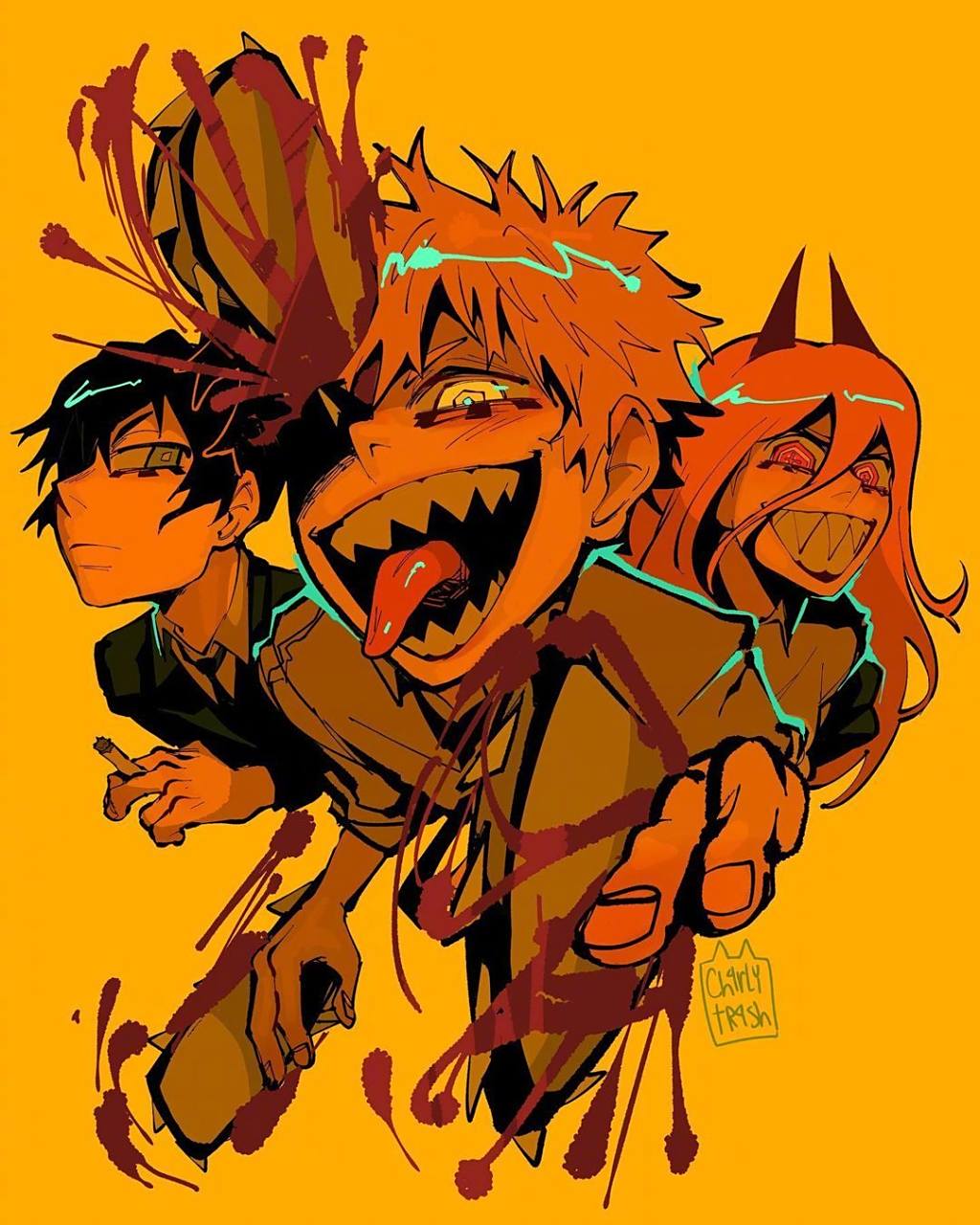 电锯人# 画风突变的早川家