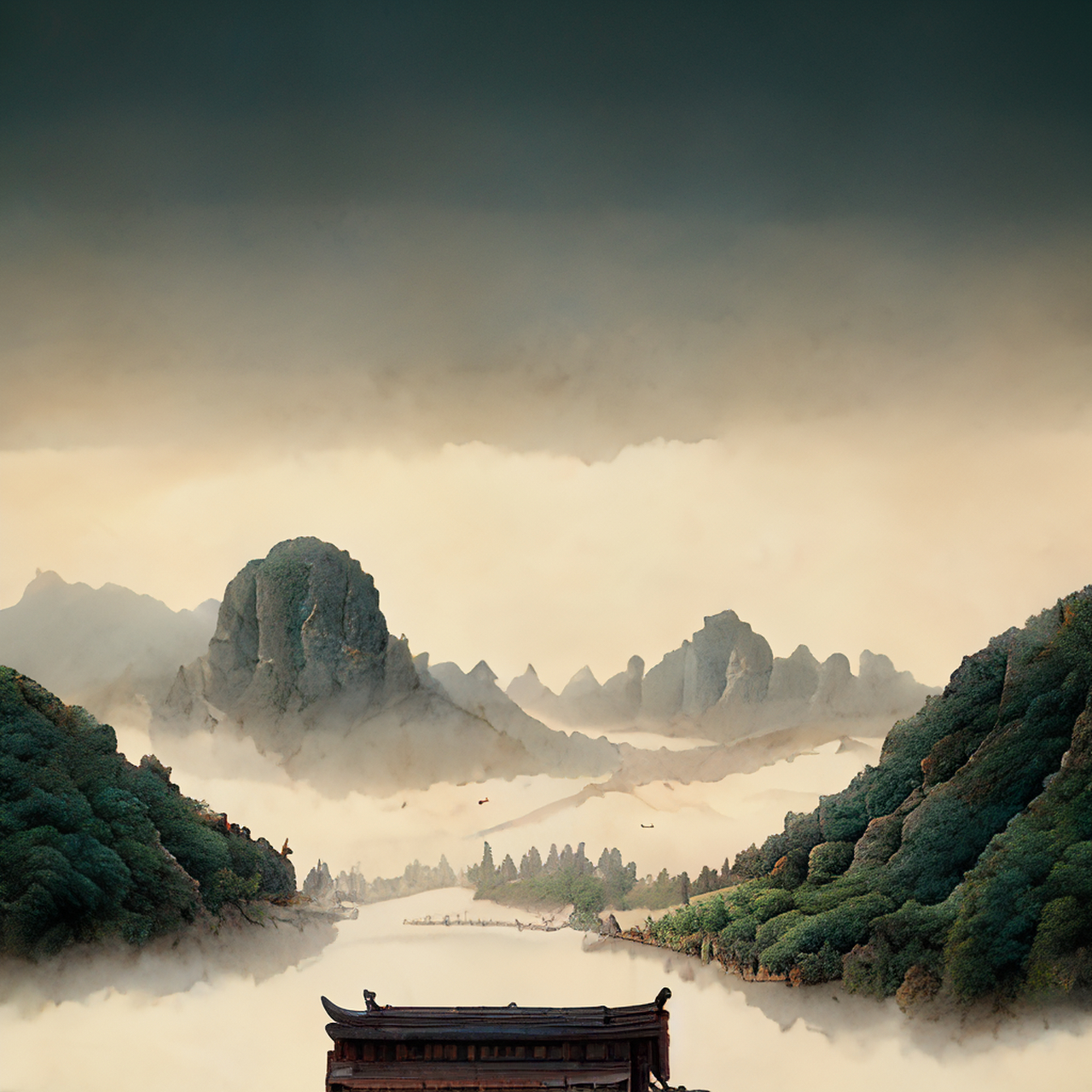 百度ai绘图黑科技#壁纸,微视图,古风绘画,中国风,描绘古诗词,古典美.