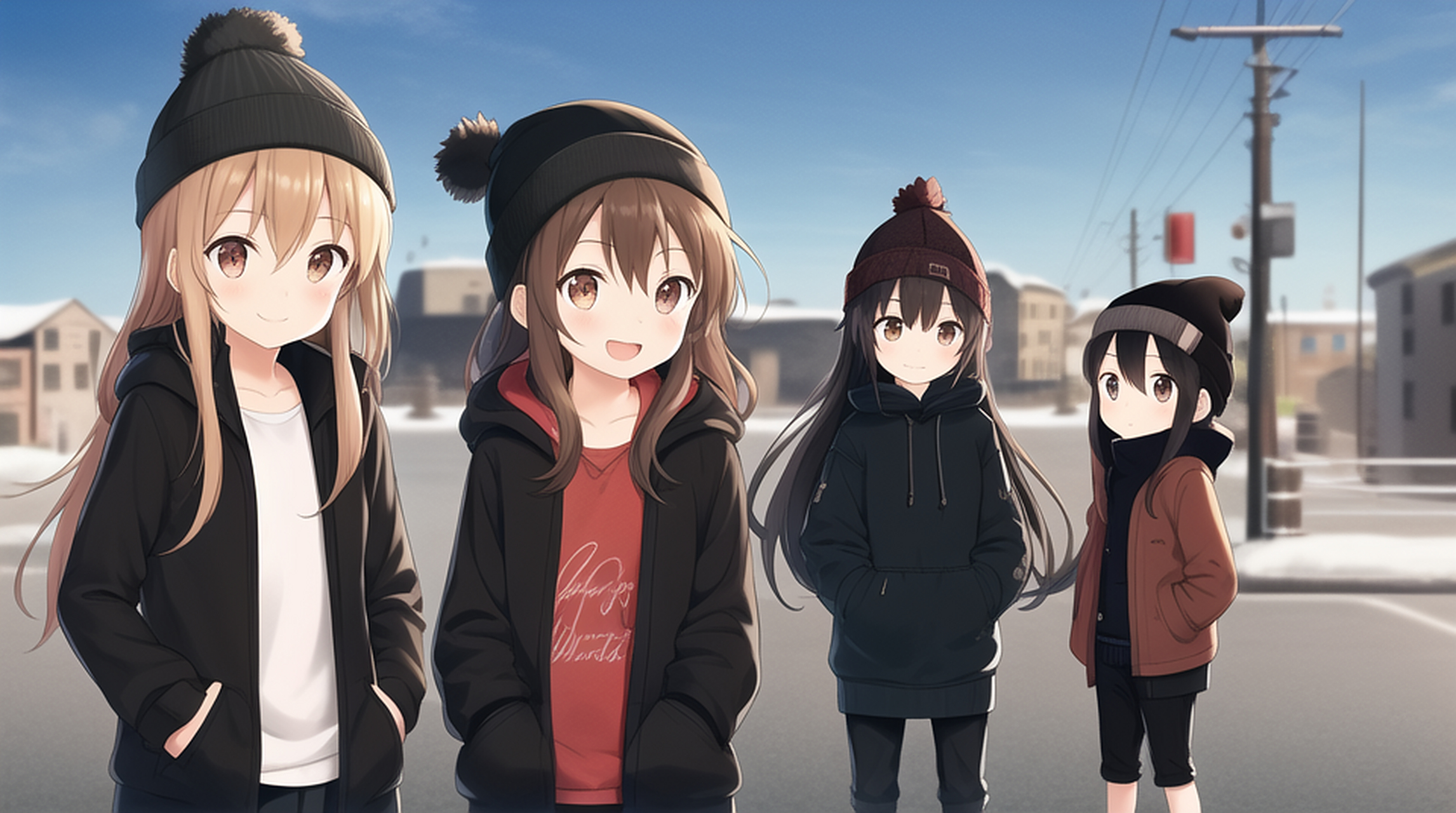 闺蜜合影q版#ai绘画# #壁纸# #夏日生活创作季