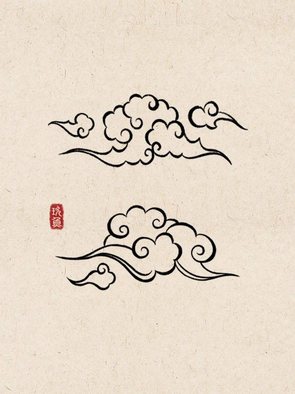 云纹设计分享  — 7815云纹作为中国传统纹饰中常见的重要纹样,有