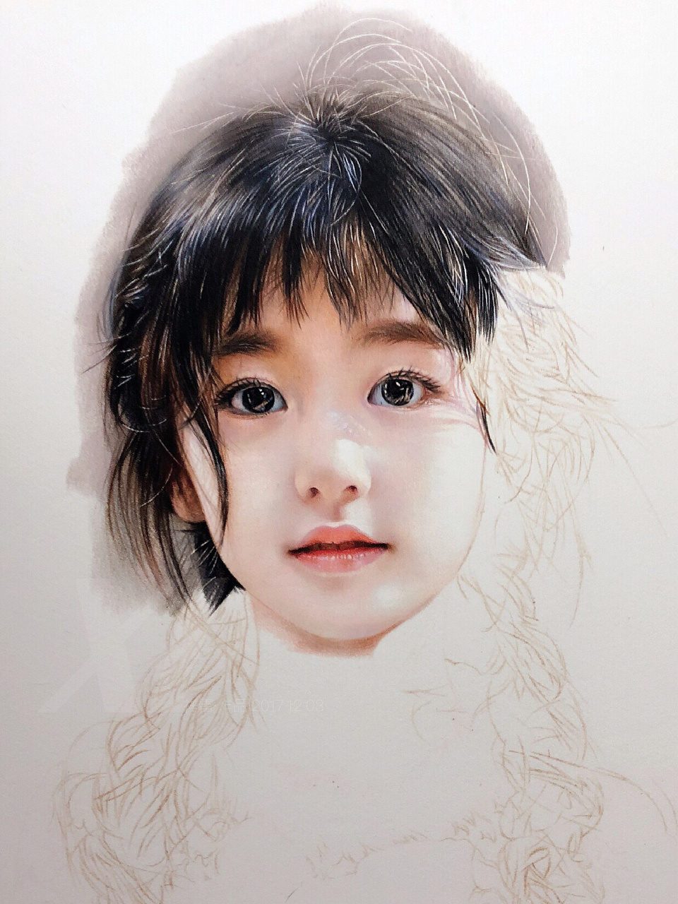 逼真彩铅绘画过程|仔细看哦 "我们几乎每个人都在进步,但是这只针对