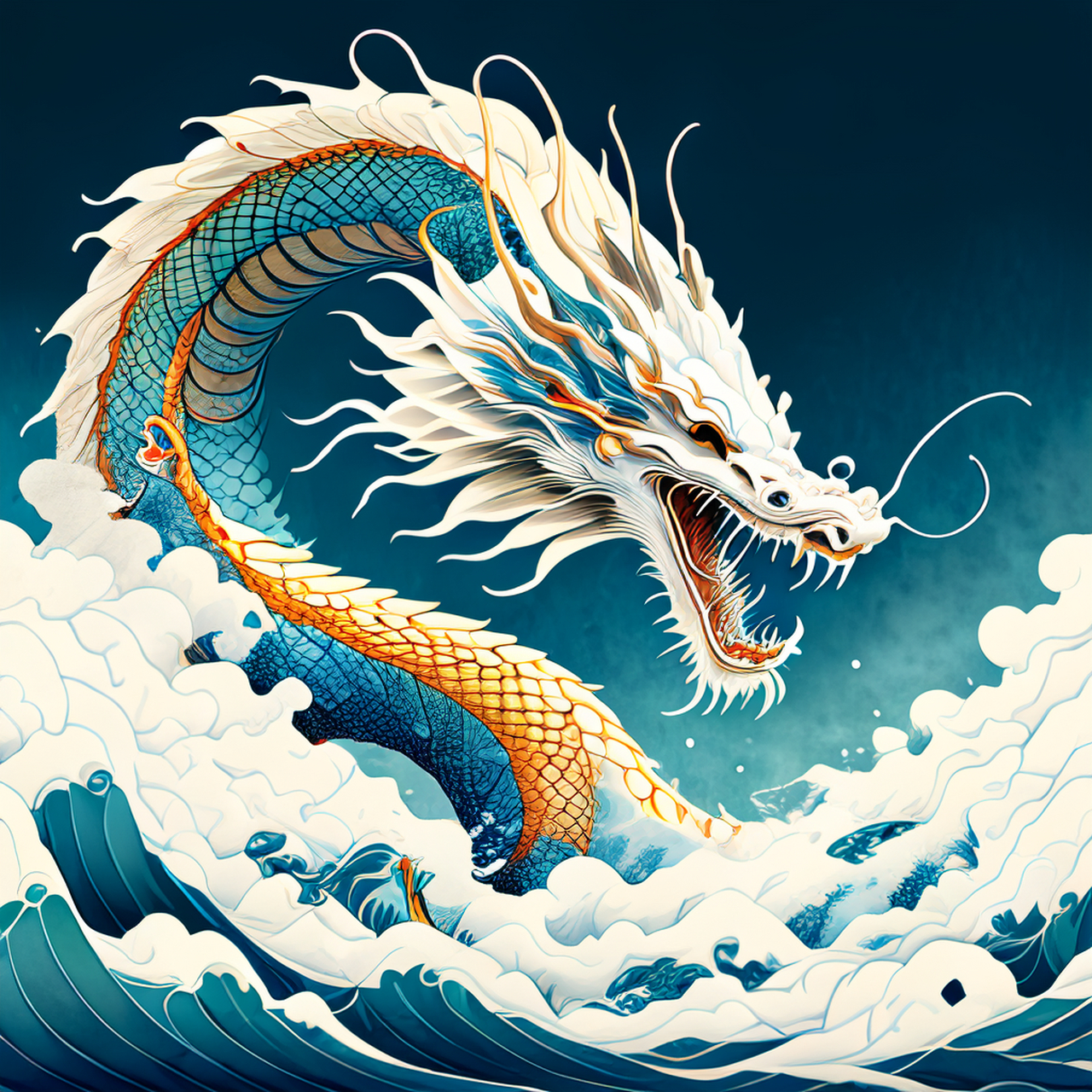 一片海云吹不散,白龙拖雪上昆仑.写实,艺术,闲适#百度文心一言来了