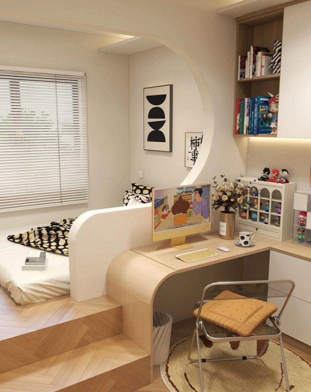 榻榻米儿童房间 [照相机] 空间最大化利用 榻榻米房间真的很实用 放假
