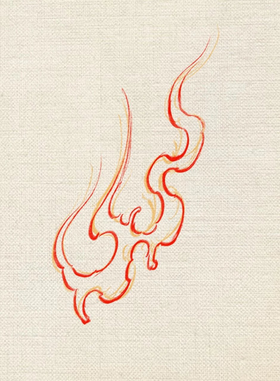 纹身 30秒学会画传统火焰