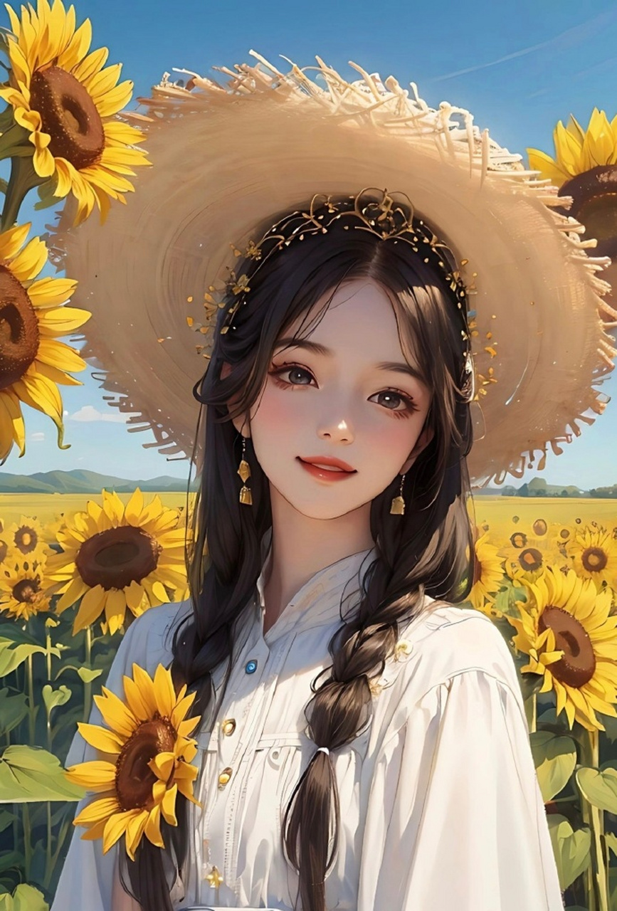 " 超级治愈的向日葵女生头像 . " 676767[太阳]