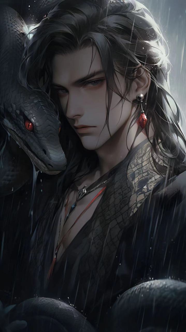 有姐妹说这是她心目中的蛇攻 #ai艺术季# #古风插画