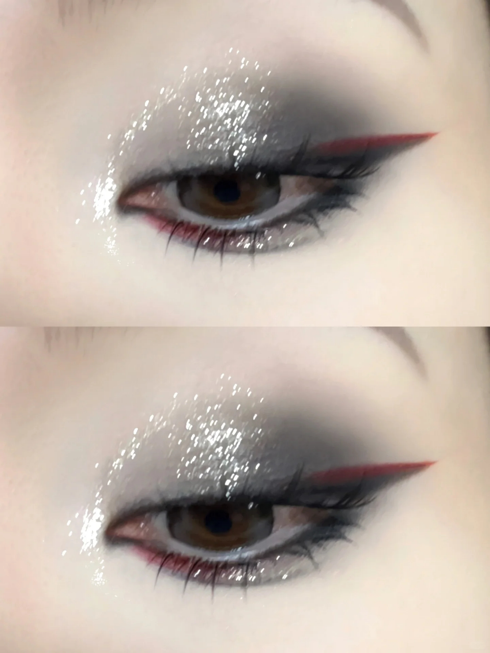 黑天鹅高冷厌世黑红配色小烟熏眼妆 厌世黑天鹅眼妆～ 黑色大范围晕染