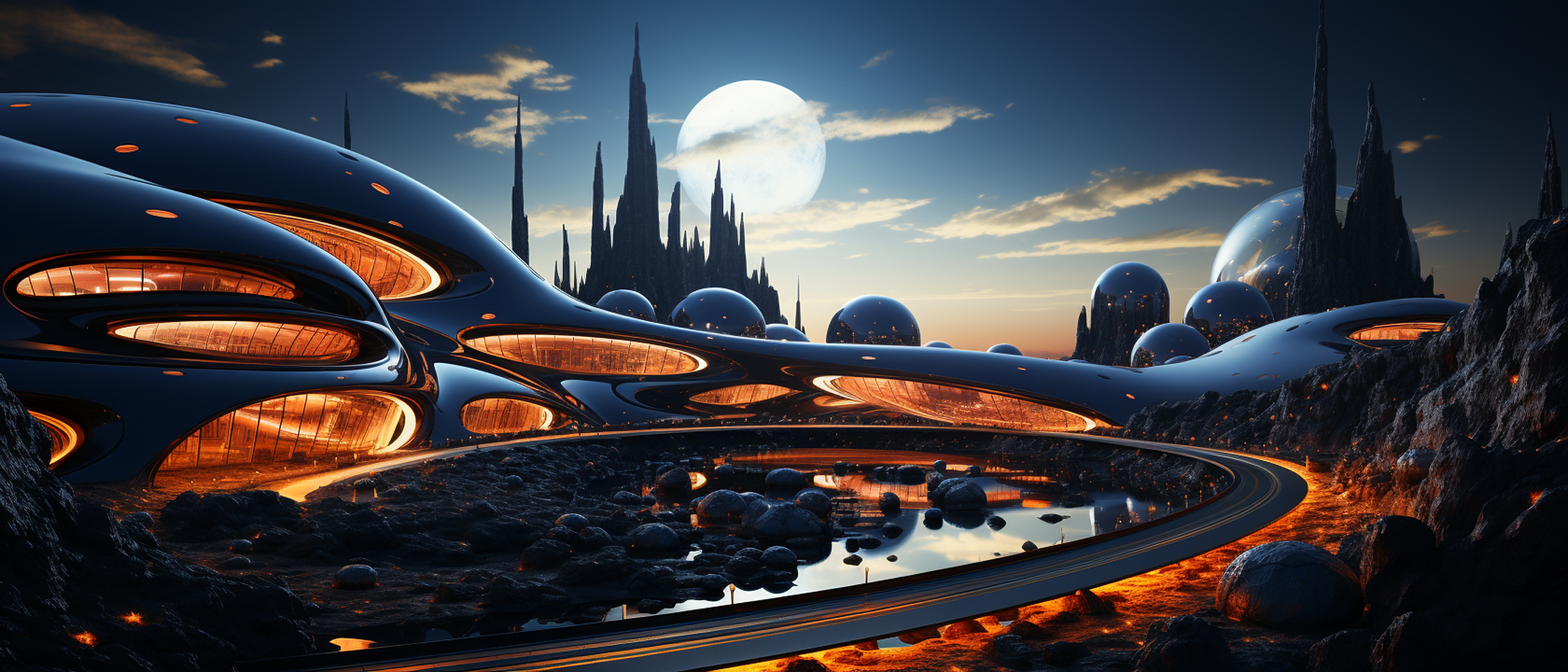 钢铁都市,科幻世界里的城市!#ai绘画