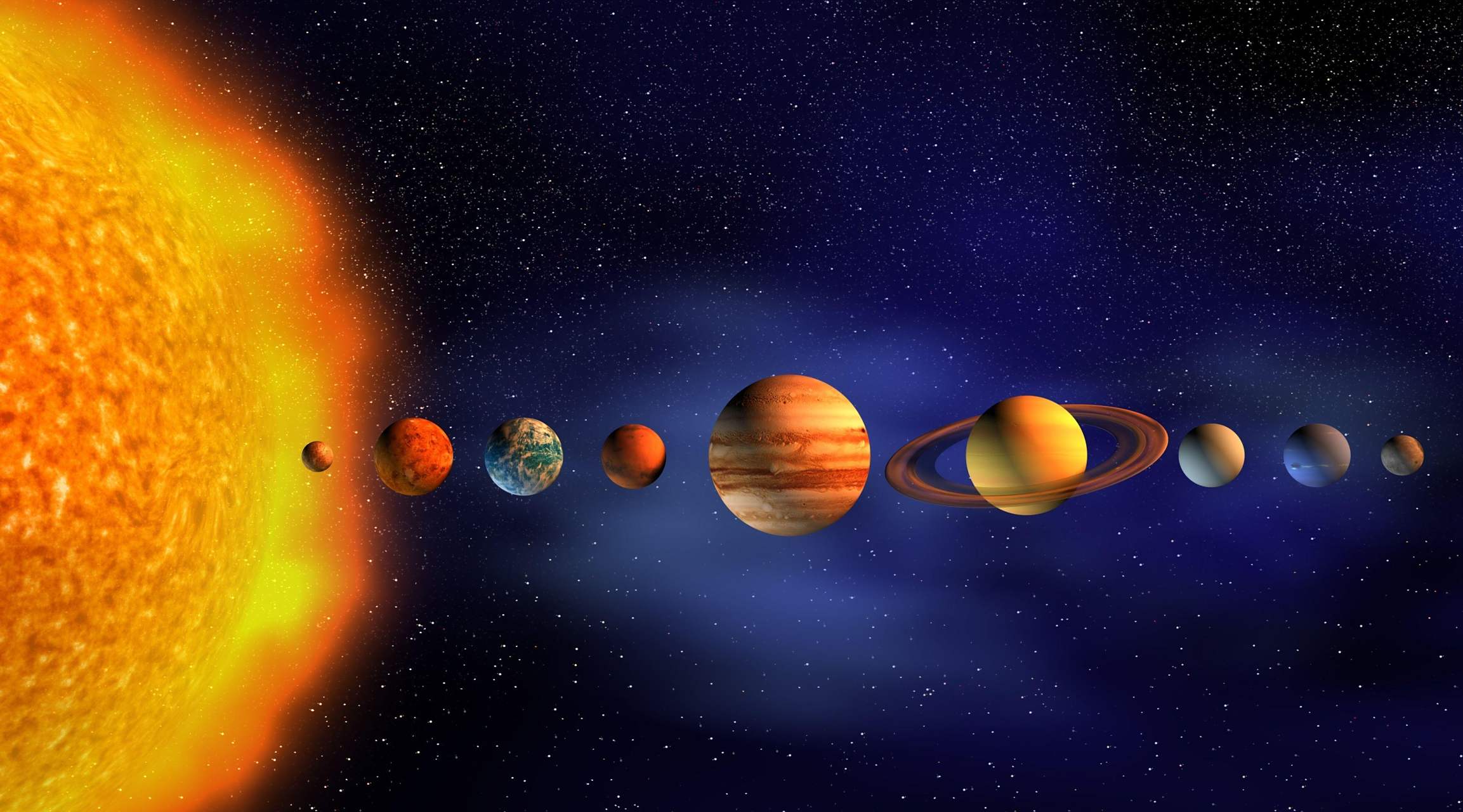 太阳系内散布着大量星际气体尘埃和原始行星体积较小的原行星,其中