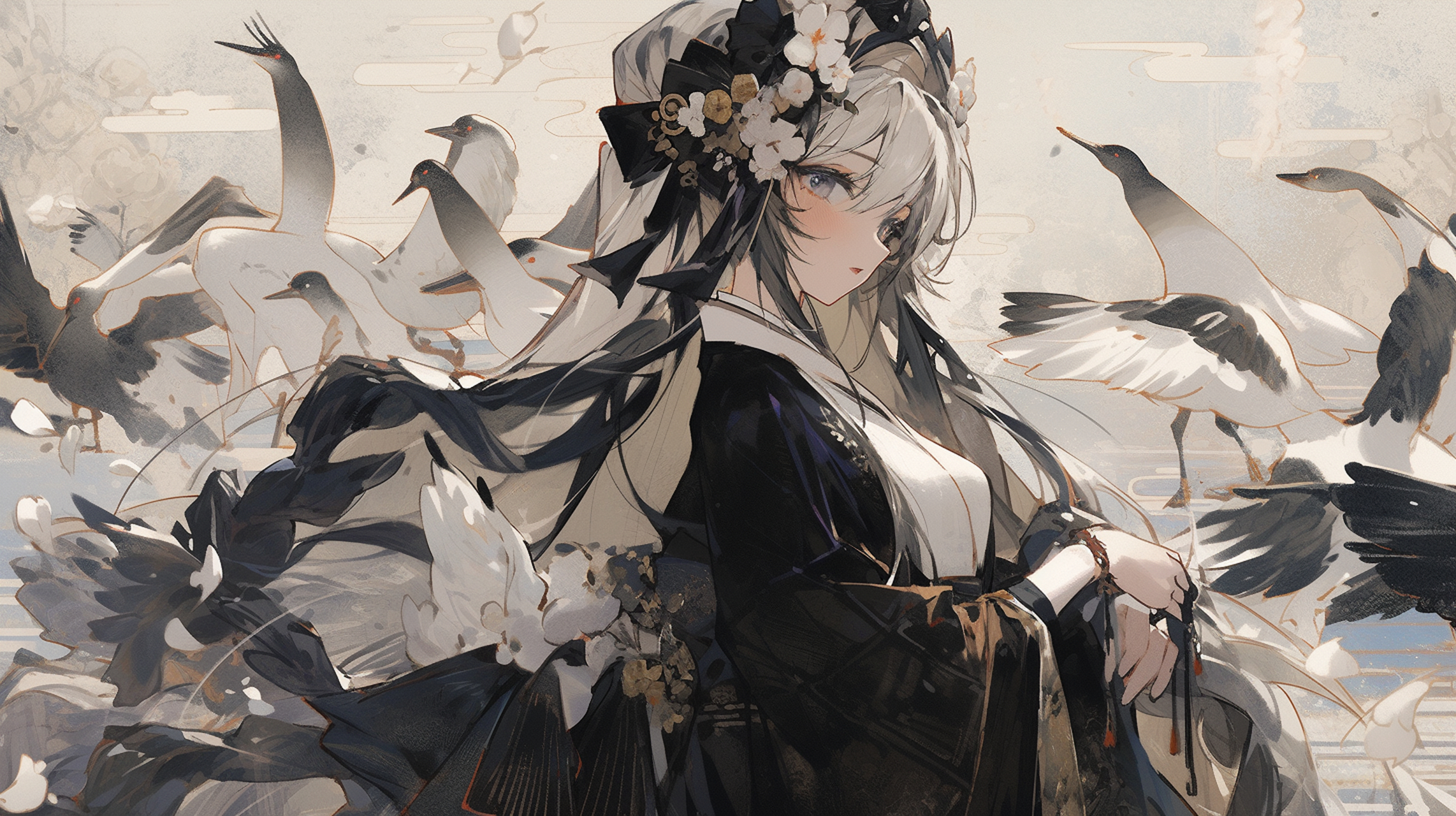 百鸟朝凤 #电脑壁纸# #二次元# #二次元美图# #ai绘画