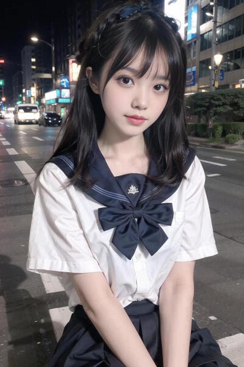 非常可爱迷人的jk学院风少女