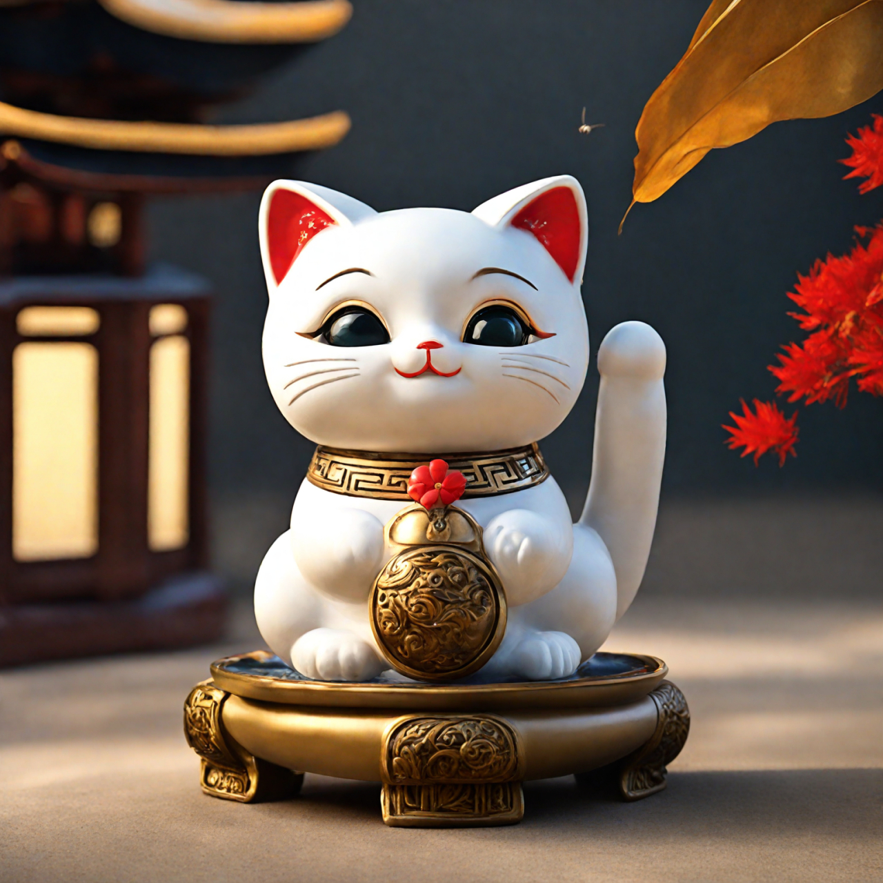 招财猫来了 看见就发财!发财! #ai绘画