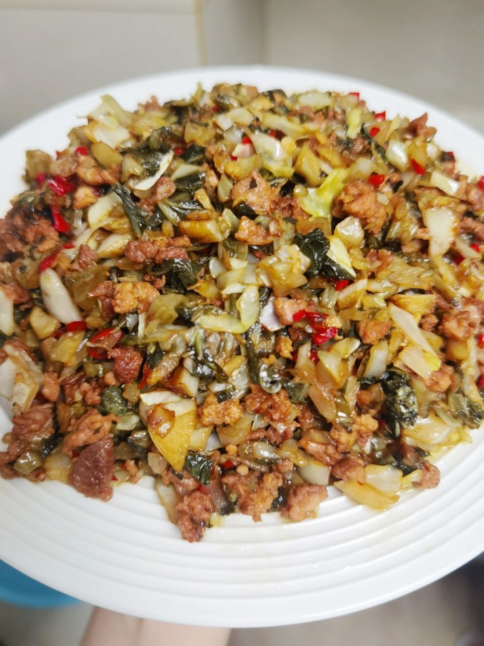 湖南下饭菜酸菜炒肉末,自制酸菜做法往后翻 酸菜炒肉末,真的太下饭了