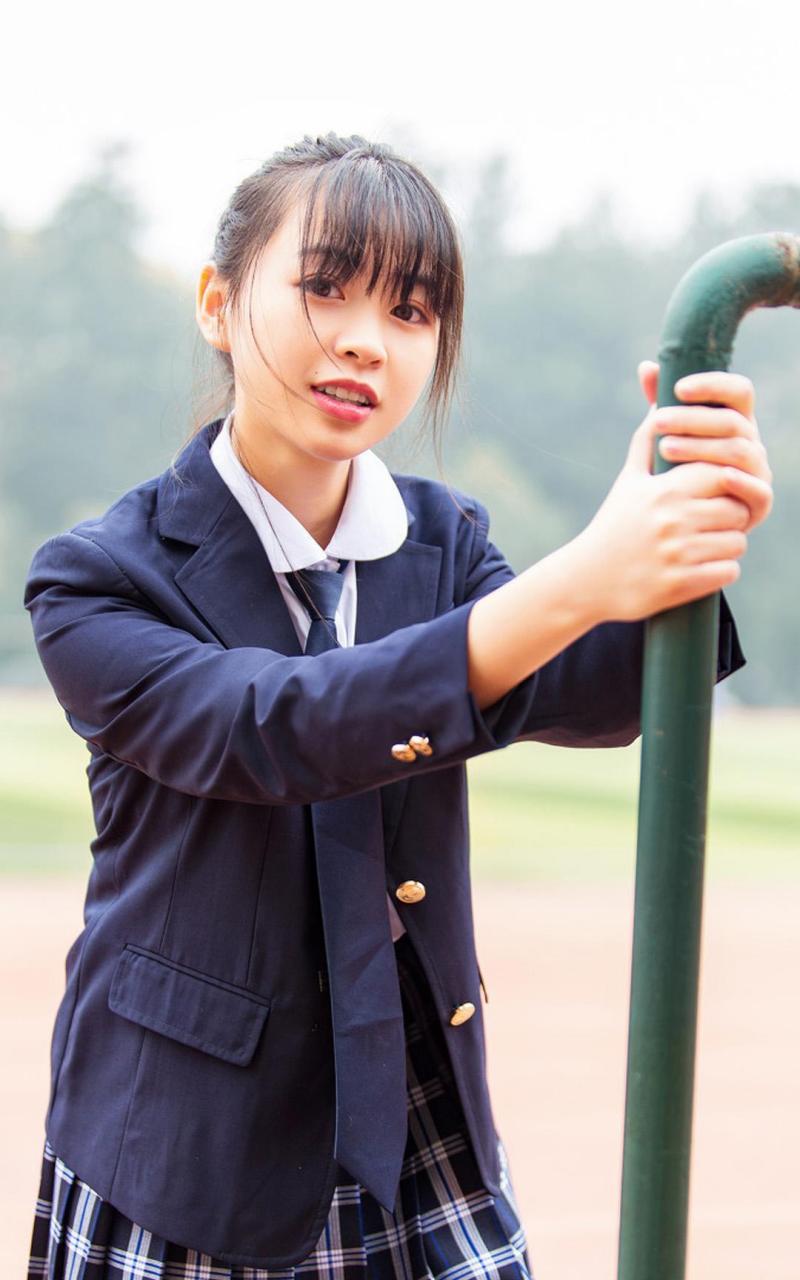 日系jk制服少女,户外摄影写真清新图像.