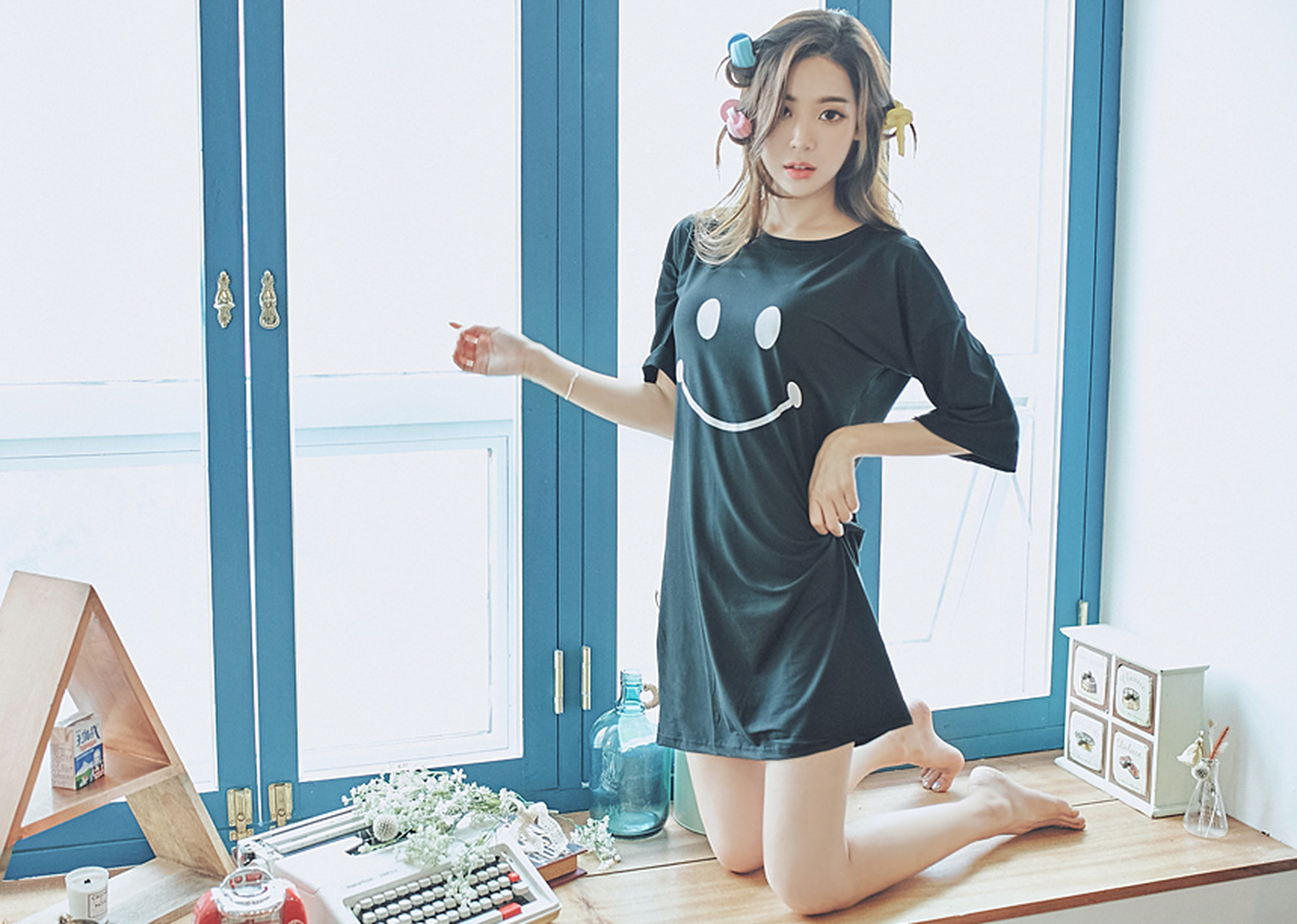 韩国名模朴多贤睡衣系列穿搭写真分享:第(2)期#朴多贤# #性感睡衣