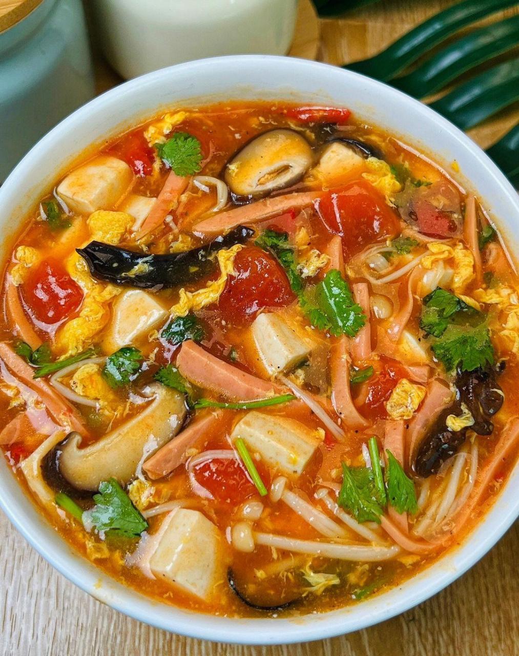 最近掉秤全靠它,好吃不胖无敌开胃的番茄酸辣汤,好喝没负担[比心]做法