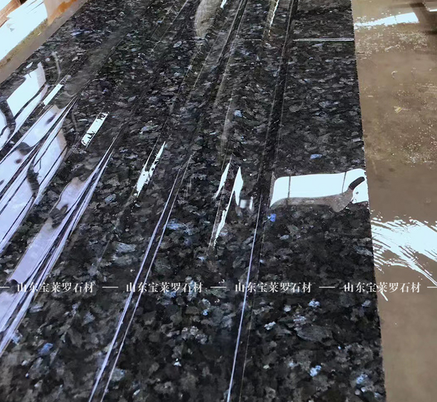 蓝钻花岗岩 光面台面 室内装饰精品石材 进口花岗岩石材  #进口花岗岩