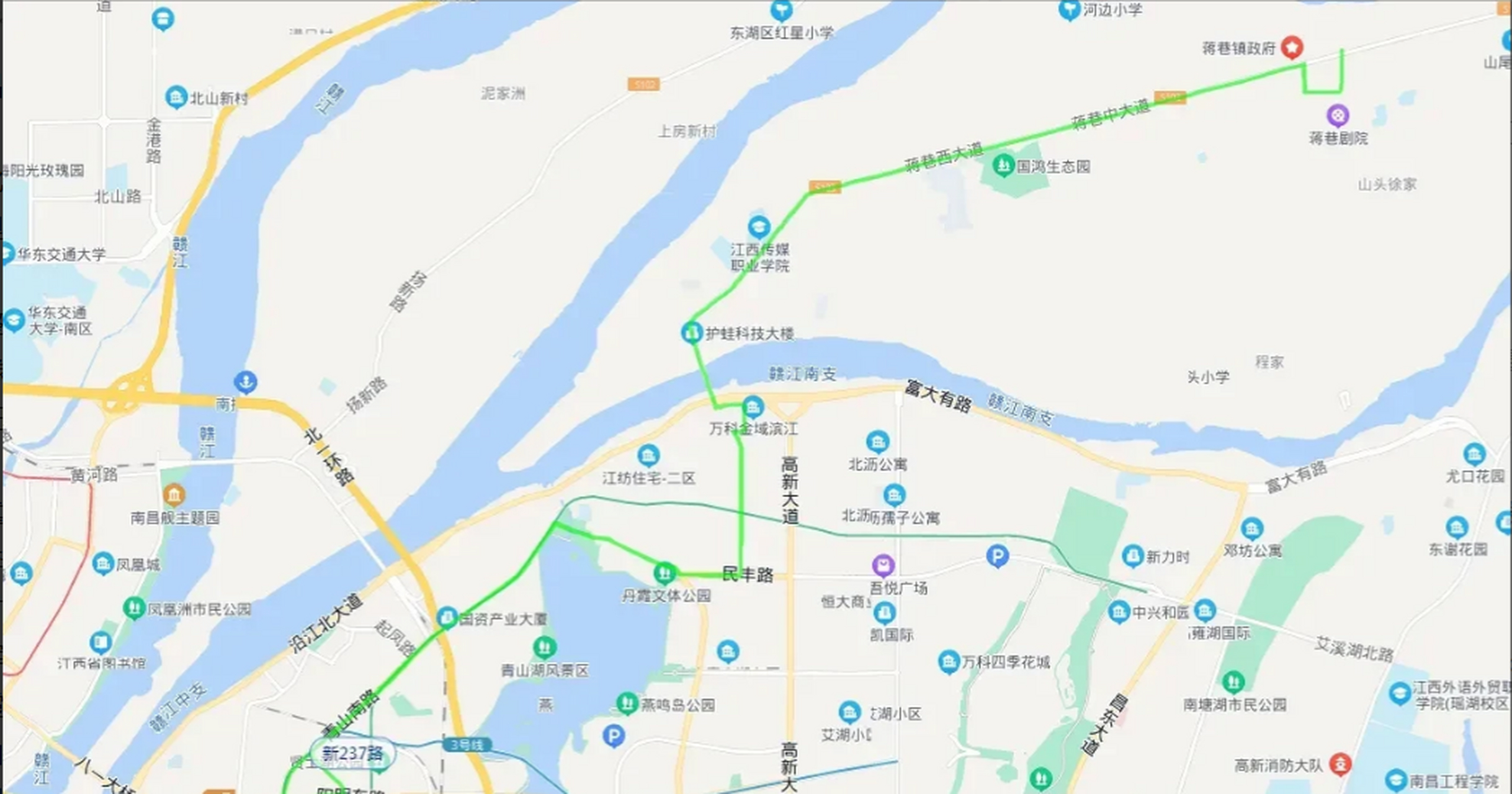 南昌县蒋巷镇237公交车公交车重大调整——优化调整237路集并889路