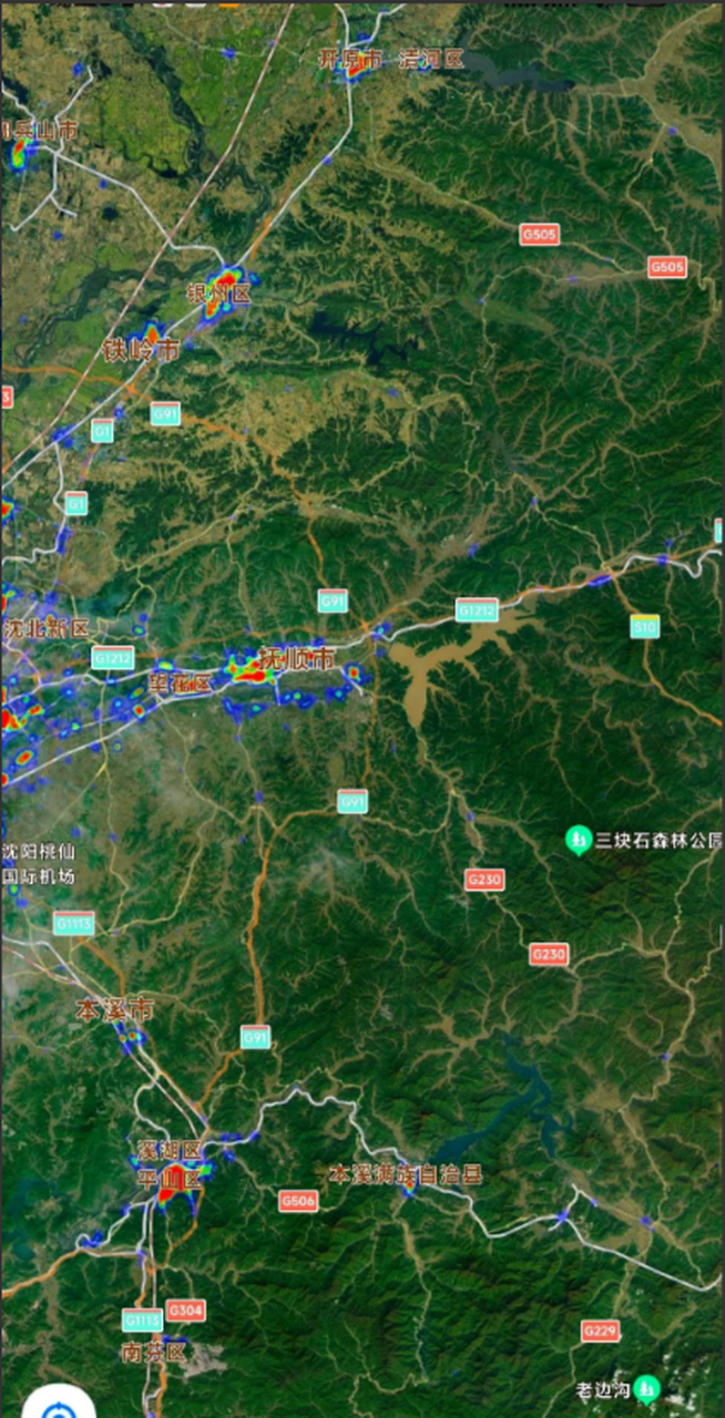 铁岭地理位置比抚顺,本溪好,凡河新城已经发展起来了,从图上看铁岭