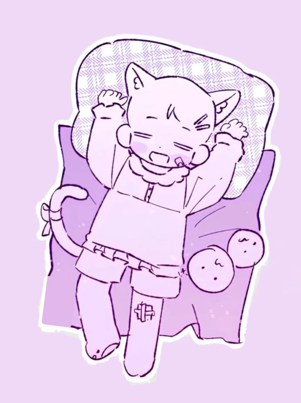 绘画素材|可爱的睡觉宝们～q版单人模板