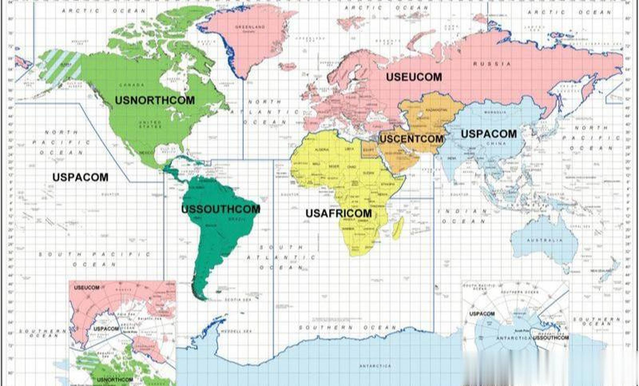 美国人将全球划分为6大战区,好家伙,全球都是漂亮国的美军战区:美军将