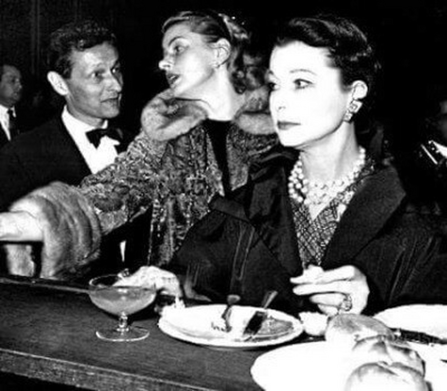 20世纪50年代,费雯丽与英格丽褒曼的合影