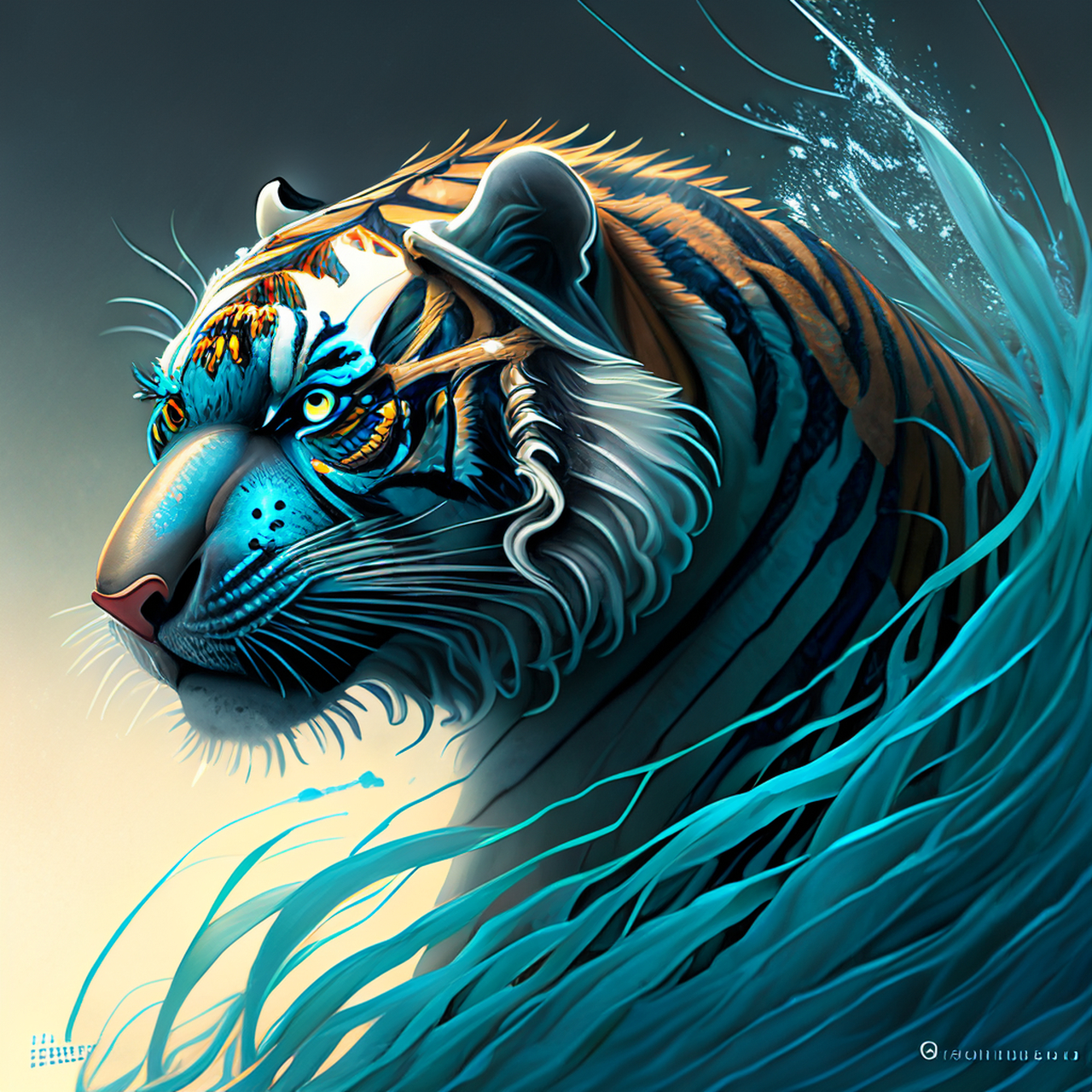 海青羽中虎,燕燕能制之.简洁,优雅,苍茫#百度ai绘图黑科技