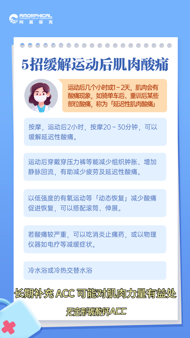 [火焰]5招缓解运动后延迟性肌肉酸痛 [心]按摩,运动后2小时,按摩20
