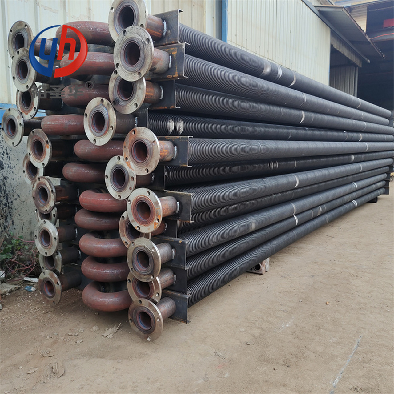 翅片管式蒸汽换热器 翅片管式空气换热器运用环保的热水,蒸汽或者热导