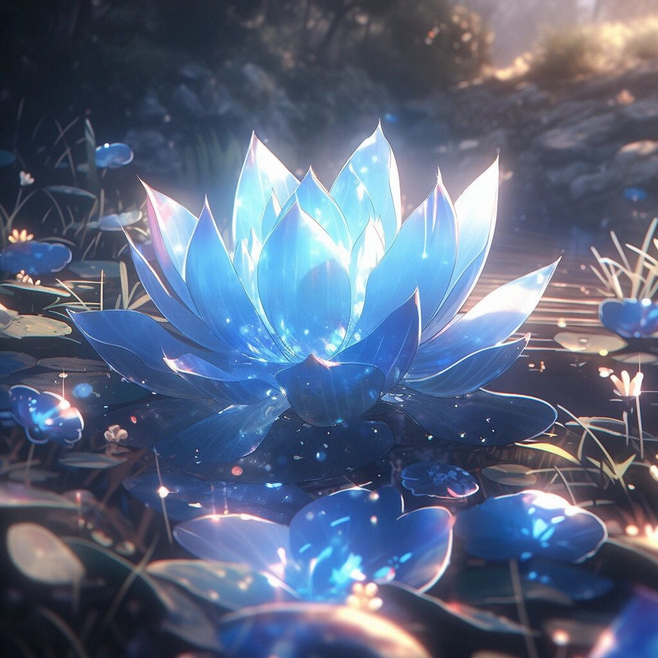 据传,蓝梦冰莲是由天地之气凝结而成,拥有着神秘的力量.